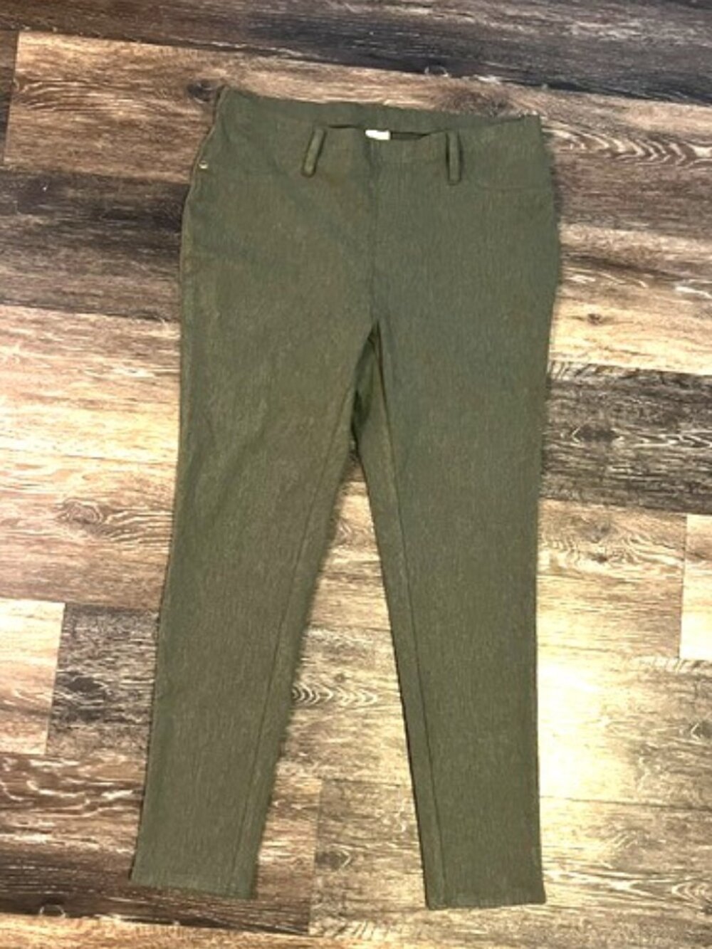 Women's New w/tags Faded GloryJegging Pants, Size 1X 16W, Olive Green, Pull On